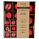 Set 16 boules de Noël rouges verre 4, 6 et 8 cm s1