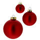 Set 16 palline Natale rosse vetro 4, 6 e 8 cm s2