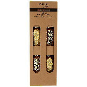 Bolas Navidad 4 piezas piña de vidrio oro 9 cm
