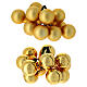 Box 12 palline Natale grappoli color oro vetro 2,5 cm s2