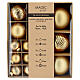 Set of 16 Christmas balls of golden glass, 1.6-2.4-3 in s1