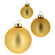 Set 16 palline Natale color oro vetro 4, 6 e 8 cm s3