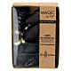 Box 12 palline Natale pigna vetro nero riciclato 4,5 cm s1