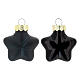 Caja 8 bolas Navidad forma estrellas color negro vidrio reciclado 4 cm s2