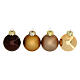 Conjunto 42 peças bolas Natal castanho e bronze vidro medidas 4-6-8 cm s5