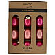 Palline Natale 12 pz rosa-fuxia vetro 8 cm s1