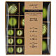 Set of 16 Christmas balls, pistachio green glass, 1.6-2.4-3 in s1