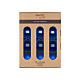 Palline Natale 12 pz blu scuro e lucido vetro 8 cm s2