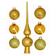 Weihnachtsbaumschmuck, 19-teiliges Set, aus Glas, gold, inklusive Baumspitze, Ø 5–6 cm / H 28 cm s3