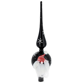 Puntale in vetro Babbo Natale 31 cm