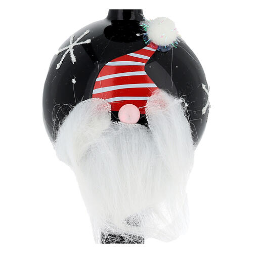 Puntale in vetro Babbo Natale 31 cm 2