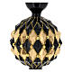 Tree topper for Christmas tree, 12 in, golden and black glass s2