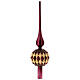 Puntale 31 cm albero Natale vetro color prugna-oro s1