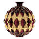 Puntale 31 cm albero Natale vetro color prugna-oro s2