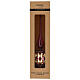 Puntale 31 cm albero Natale vetro color prugna-oro s3