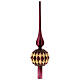 31 cm plum-gold glass Christmas tree topper s1