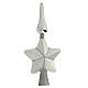 Christmas tree topper, star, silver glass, 12 in s2