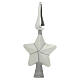 Christmas tree topper, star, silver glass, 12 in s4