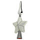 Puntale albero Natale stella argento vetro 30 cm s3