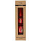 Puntale albero Natale rosso opaco-oro vetro 31 cm s4