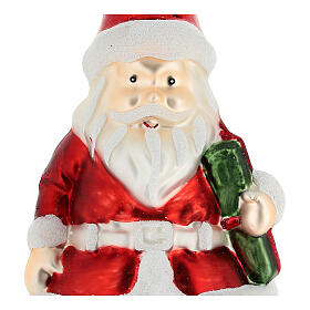 Tree topper with Santa Claus, glass, 12 in