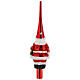 Santa Claus glass tree topper 30 cm s4