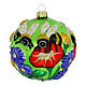 Christmas ball, wild bee protection, glass, 3 in s4