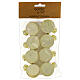 Set 8 pz clip portacandele dorati 4 cm s1