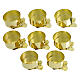 Set 8 pz clip portacandele dorati 4 cm s2