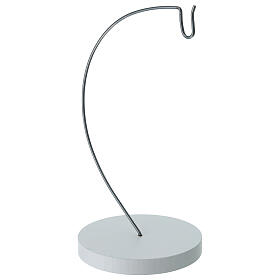 Gancho para bolas máx 150 mm metal plateado base blanca