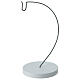 Gancio per palline max 150 mm metallo argentato base bianca s1