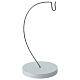 Gancio per palline max 150 mm metallo argentato base bianca s2