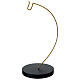 Stand for Christmas ball of 0.5 in max, golden metal and black base s1