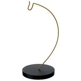 Gancio per palline max 120 mm metallo dorato base nera
