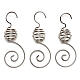 Silver hooks for Christmas balls, set of 6, 2.8 in s1