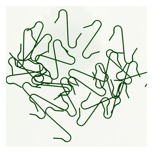 Schnellaufhänger für Weihnachtsschmuck, 100er-Set, dunkelgrün, L 4 cm 2