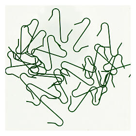 Clip palline Natale 100 pz verde scuro 4 cm
