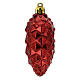Box palline Natale coniche rosso scuro plastica 9 cm s2