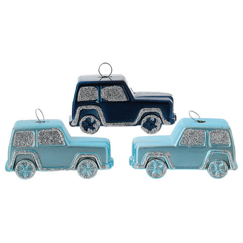 Weihnachtsbaumschmuck, 12-teiliges Set, in Blau-, Petrol- und Azurtönen, recycelter Kunststoff – 6–10,5 cm 5