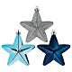 Set of 12 Christmas balls, light blue-petrol blue-dark blue, different shapes, 2.4-4.1 in s4