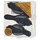 Set of 3 birds with clip, black recycled plastic, 3.5 in s1