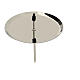 Punzoni portacandela 4pz tondo argentato lucido 7,5 cm s3