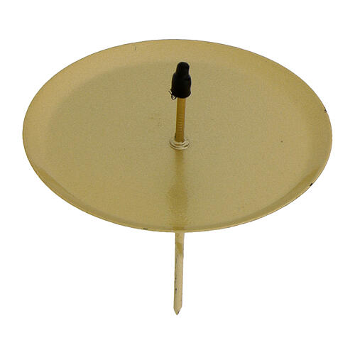 4 pcs round matte champagne metal candle holders 7.5 cm 3