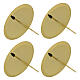 4 pcs round matte champagne metal candle holders 7.5 cm s2