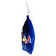 Décoration en forme d'arbre Nativité bleue 10x8 cm s4