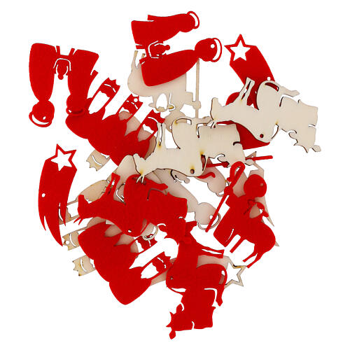 SPIRA Crèche Small pour sapin de Noël 20 pcs feutre bois 5 cm 7