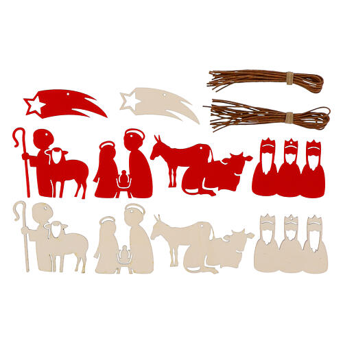 Dekoracje SPIRA Nativity - figurki szopki Small, z filcu i drewna, 5 cm, zestaw 20 sztuk 1
