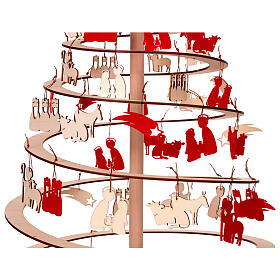 Medium SPIRA Nativity Christmas Tree Felt and Wood Decorations, 6 cm, 20 pcs