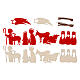 Decorazioni SPIRA Nativity Large albero Natale feltro legno 20pz 8 cm s1
