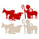 Decorazioni SPIRA Nativity Large albero Natale feltro legno 20pz 8 cm s3